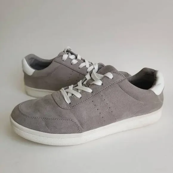 Old Navy Sneaker Shoes Gray Soft-Brushed Faux-Suede Sneakers Womens Size 9.5​​ - Picture 2 of 14